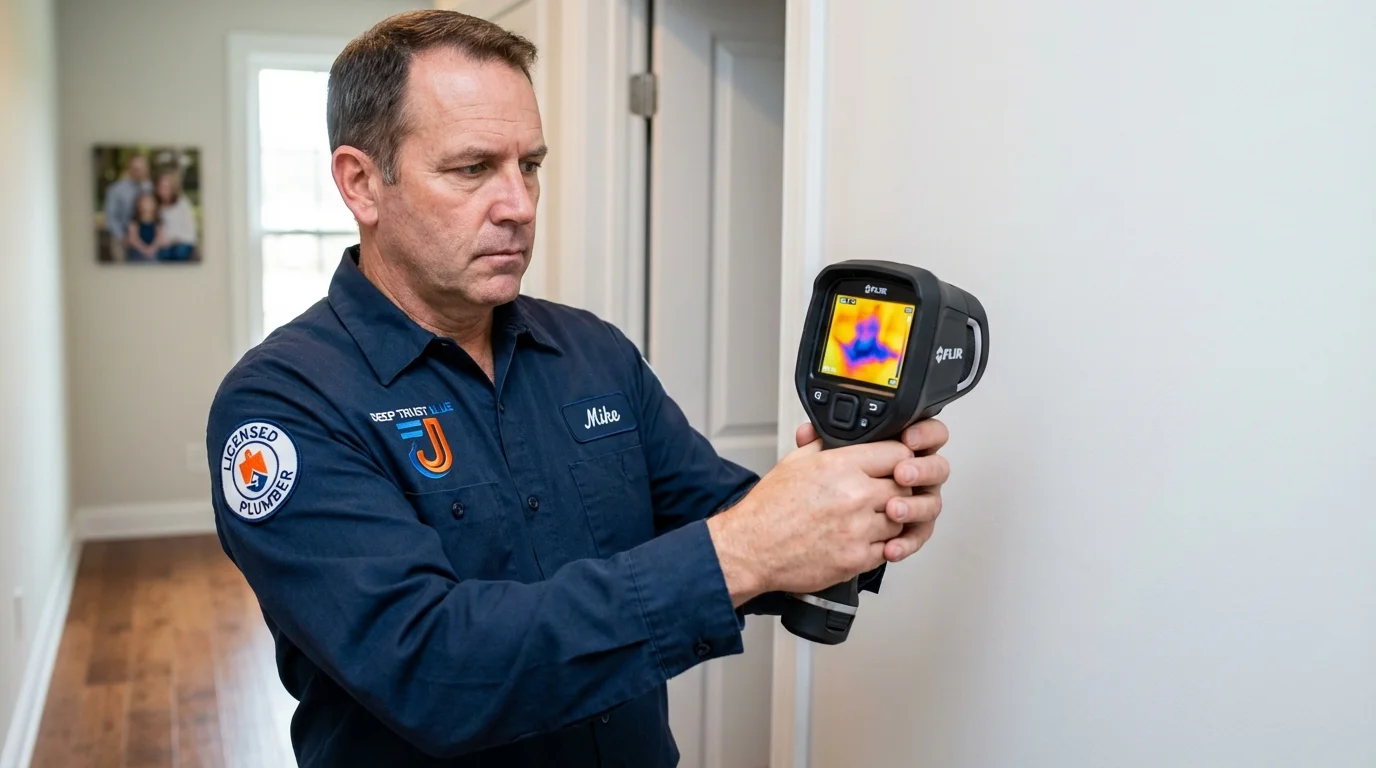 Thermal imaging leak detection by Johns Plumbing LLC in Michigan Center